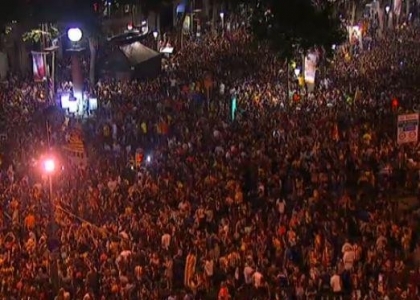 Barcellona: tifosi in festa da Berlino alle Ramblas