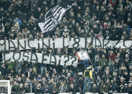 Juventus Stadium, striscione contro Mancini: 