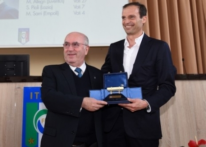 Juventus: il bis di Allegri, sua la Panchina d'oro