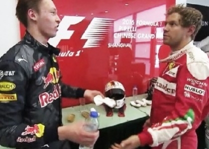 F1, GP Cina: Vettel-Kvyat, scintille nel dopo gara. Video