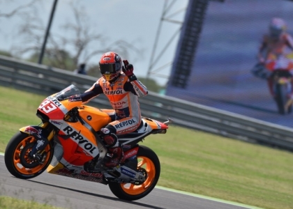 MotoGP, Argentina: Marquez in pole, Rossi è secondo