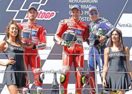 MotoGP, Austria: delirio Ducati, Rossi giù dal podio