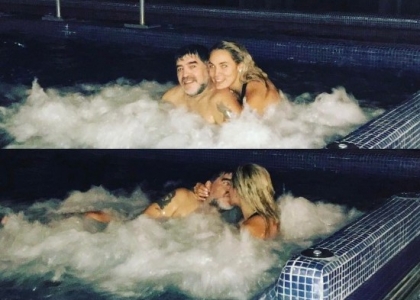 Maradona, San Valentino in vasca con Rocìo