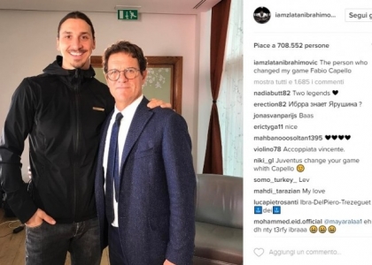 Ibrahimovic celebra Capello: 