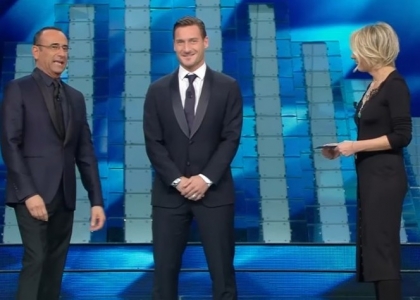 Totti show a Sanremo: 