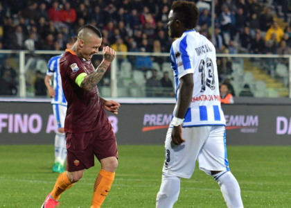 Serie A: Roma scatto Champions, il Pescara è matematicamente in B