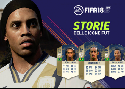 Ronaldihno icona FUT in Fifa 18