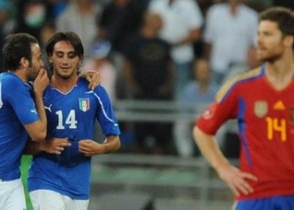 L'Italia stende 2-1 la Spagna mondiale