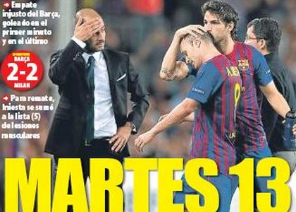 Stampa spagnola: Barcellona sfortunato