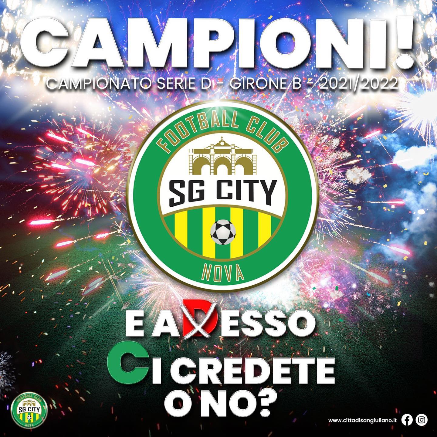 Serie D 2021-2022: il Sangiuliano  City è la seconda promossa in Serie C!